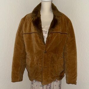 Men's Tan Suede Military Jacket